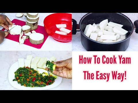 How to peel, cut and cook white yam in not more than 15 mins. | You can buy yam from African shops.