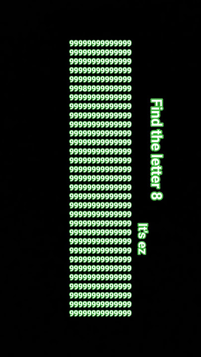 find the letter 8 it's ez