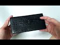 真皮長夾 黑色鱷魚頭壓紋對折皮夾【NWD40】 product youtube thumbnail