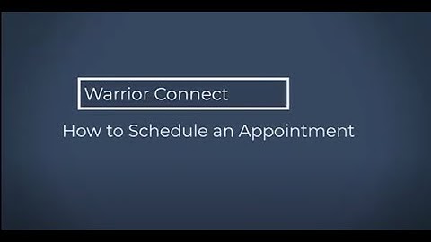 How to schedule and cancel an appointment