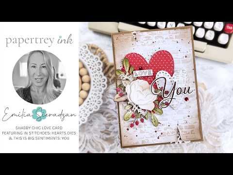 Shabby Chic Card & Vintage Style Roses by Emilia Sieradzan
