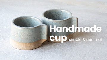 Handmade ceramic cup: easy slab building process