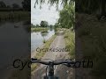 Relaxing Bike Ride Along an Emerald Canal #shorts #cycling