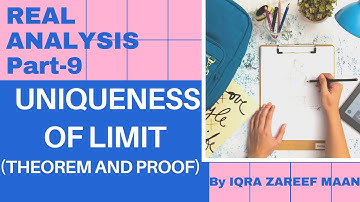 The Limit of a Sequence is Unique Proof|Uniqueness of the limit of any sequence|Real analysis