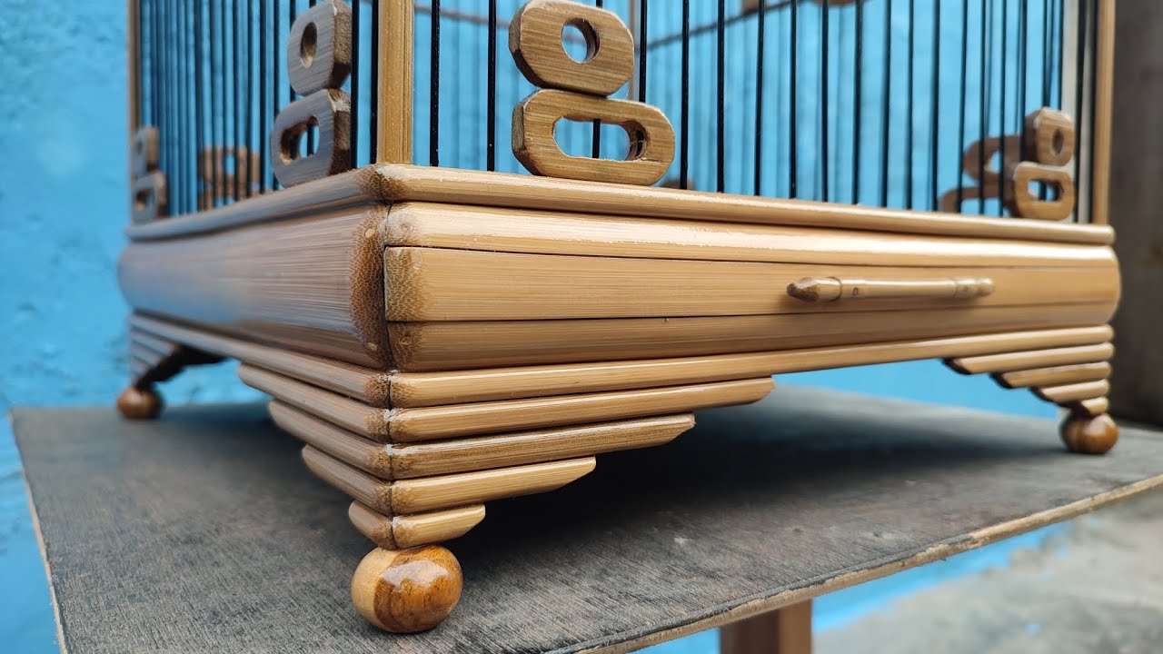 TERBARU,,⁉️membuat Sangkar Cungkok full Bambu|| Bamboo bird cage