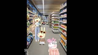 Peppa van a supermercado con su amigas #peppapig