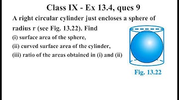 Class 9 Maths | Chapter 13 | Exercise 13.4 Q9 | Surface Areas And Volumes | class 9 ex 13.4 ques 9