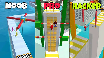 Noob vs Pro vs Hacker (Fun Race 3D) New Game Mobile Walkthrough Ios, Android All Levels Test