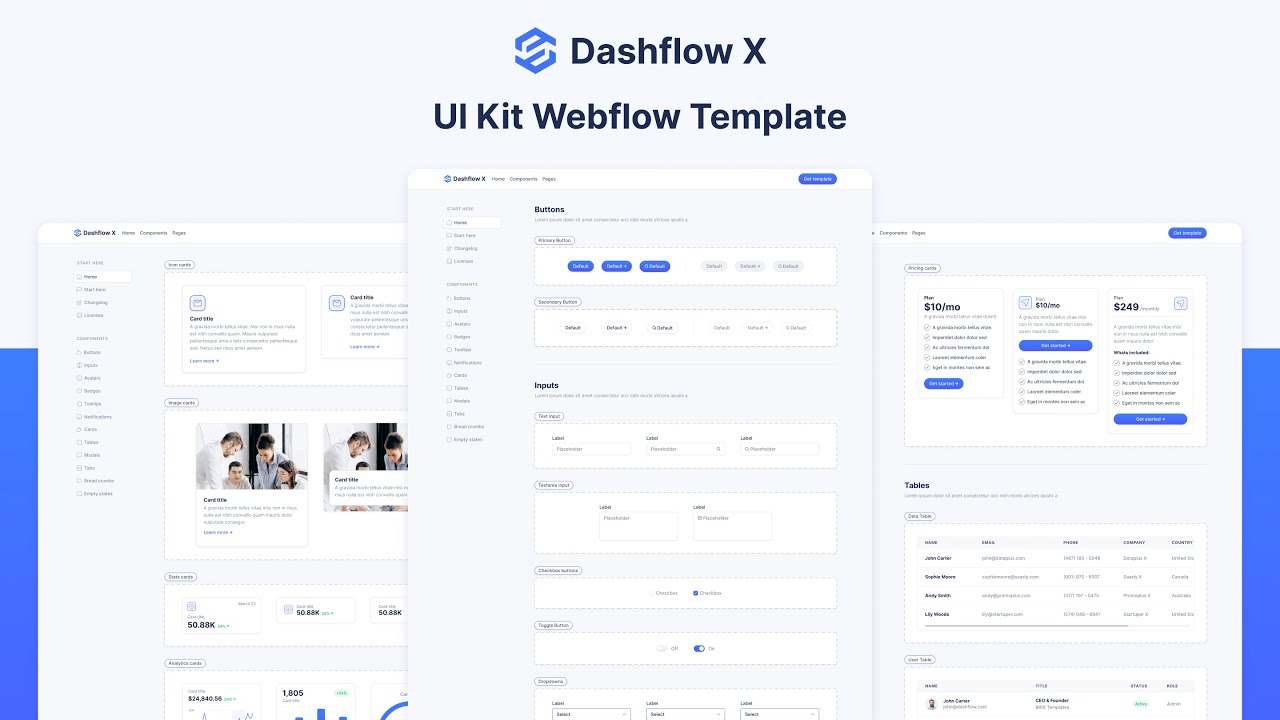 Dashflow X - DevLink UI Kit Webflow Template | BRIX Templates - YouTube