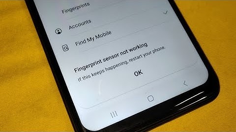 How to Fix Fingerprint Sensor not Working if this keeps happening restart your phone Error Samsung