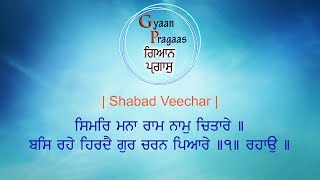 | shabad veechar simar mana raam naam chitaare