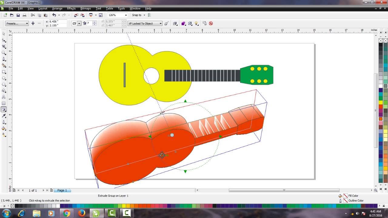 Cara Desain  Gitar Dengan  CorelDraw  X4  Full Version YouTube