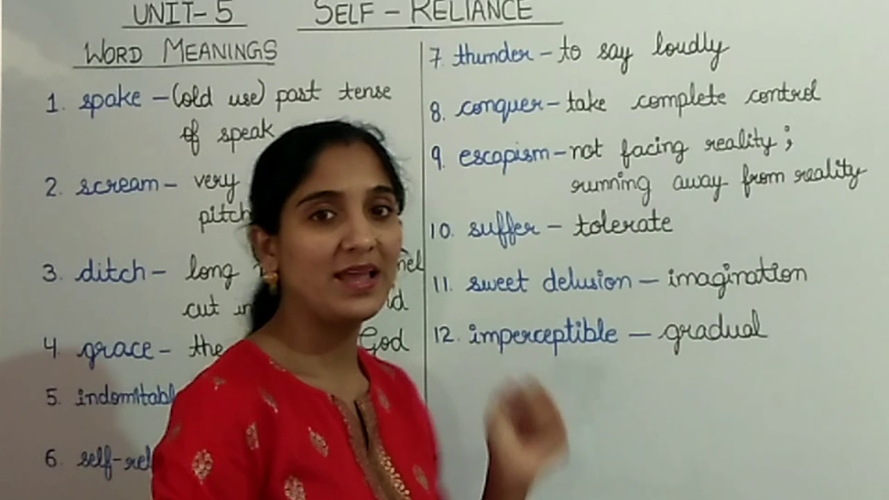 What Do You Mean By Self Reliance Class 10