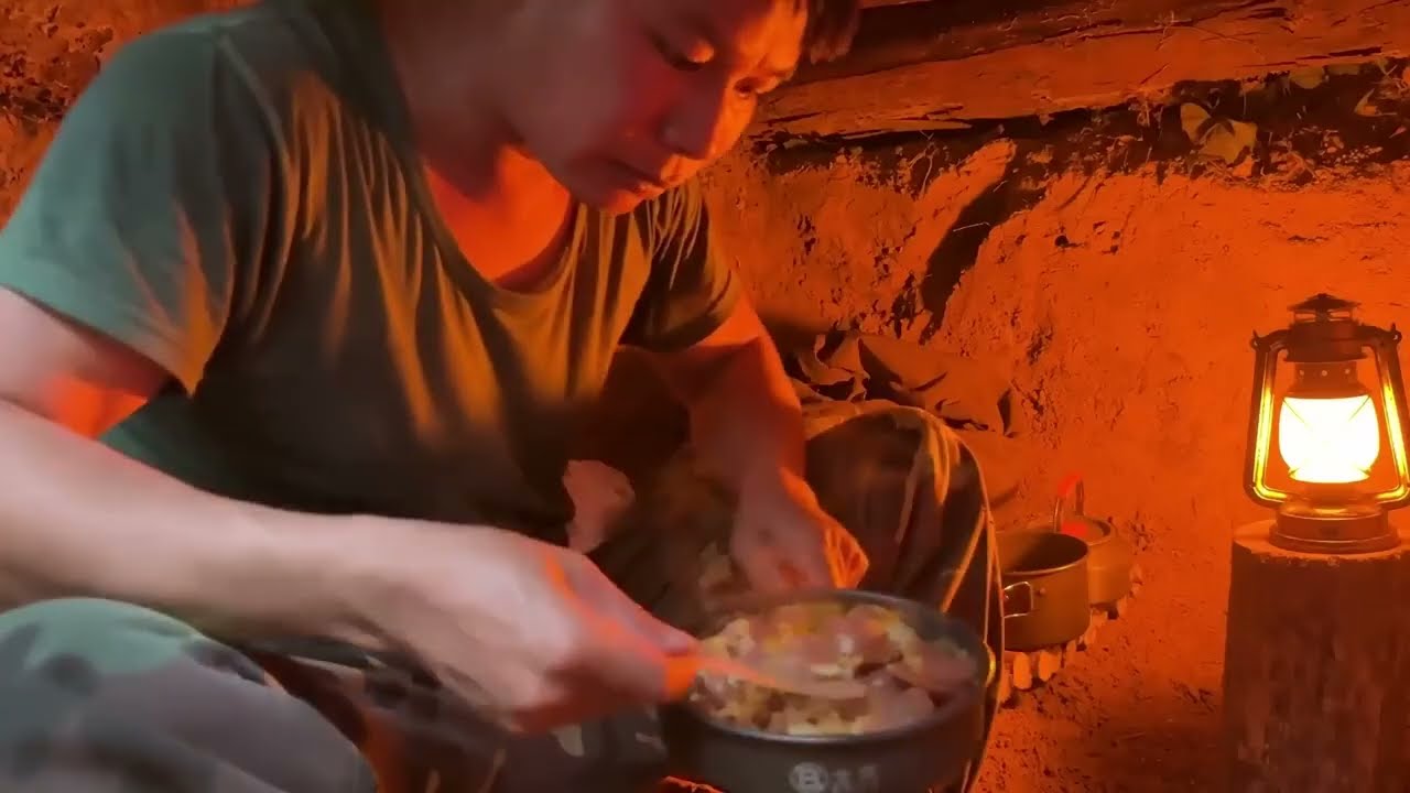 Build a secret underground shelter to survive the night