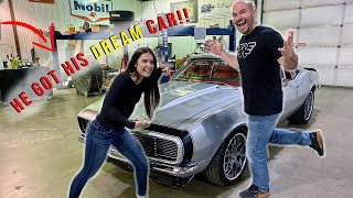 He FINALLY Got His Dream Car!!  Casey 67 Camaro Pick Up