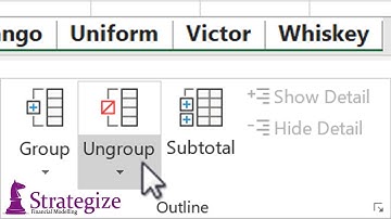 Ungrouping Rows from Multiple Sheets