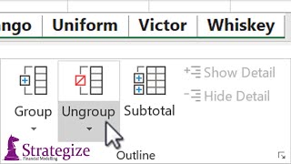 Ungrouping Rows from Multiple Sheets