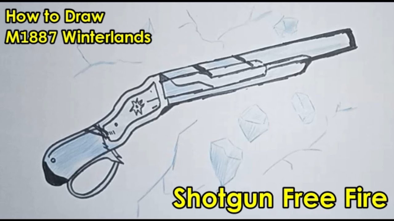 Cara Gambar M1887 Winterlands Shotgun Free Fire How To Draw
