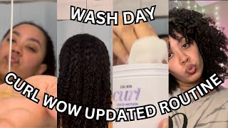 curly hair routine | wash day with curl wow, 3c curls, hair care, and MORE