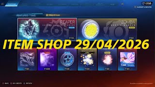 Rocket League ITEM SHOP 29/04/2026 - SAFFRON ZOMBA WHEELS
