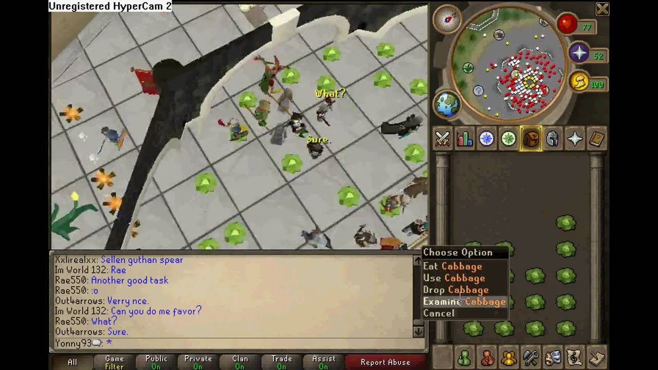 Grand Exchange Cabbage Attack - YouTube