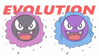 Gastly Evolution - Normal and Shiny Pokemon Transformation Animation - Haunter, Gengar