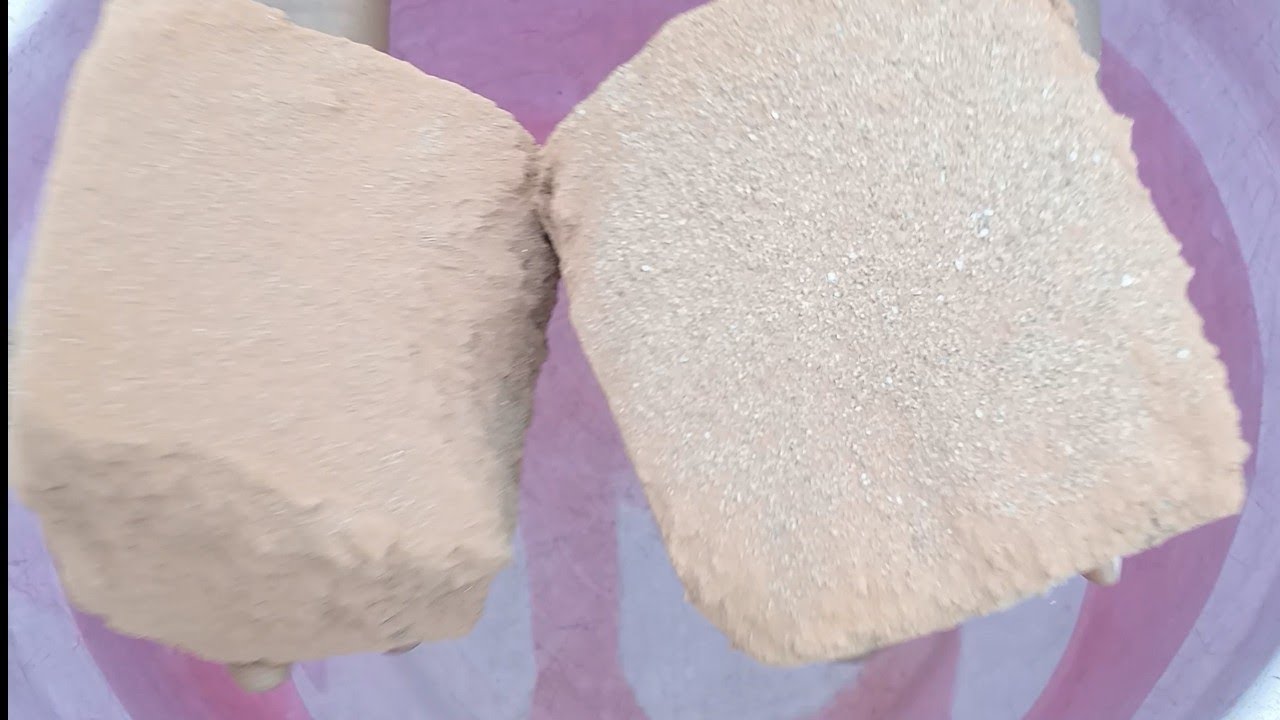 ASMR very soft sand and pure Earthly LAAL mati texture paste play dusty dipping crumble in 💦🌊💦🤤😋