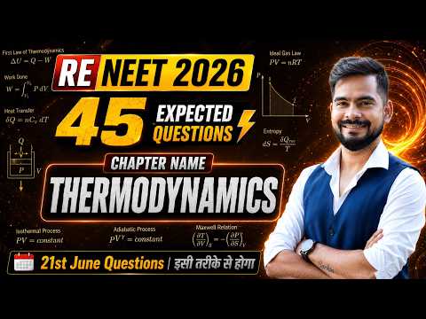 🔥 RE-NEET 2026 PHYSICS : Thermodynamics | 45 Most Expected Questions | Sachin sir