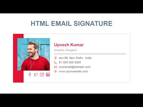 Creative email signature using by html