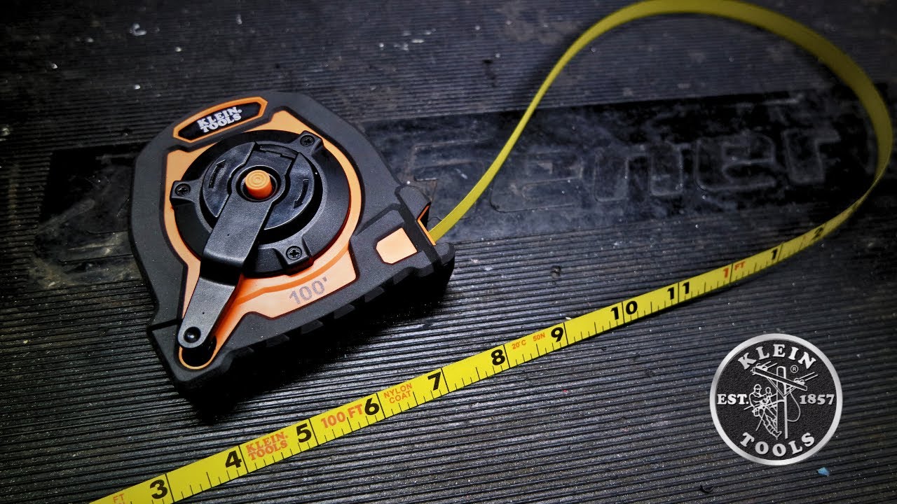 Klein Tools 94100CR 100-Ft Closed Reel Long Tape Measure