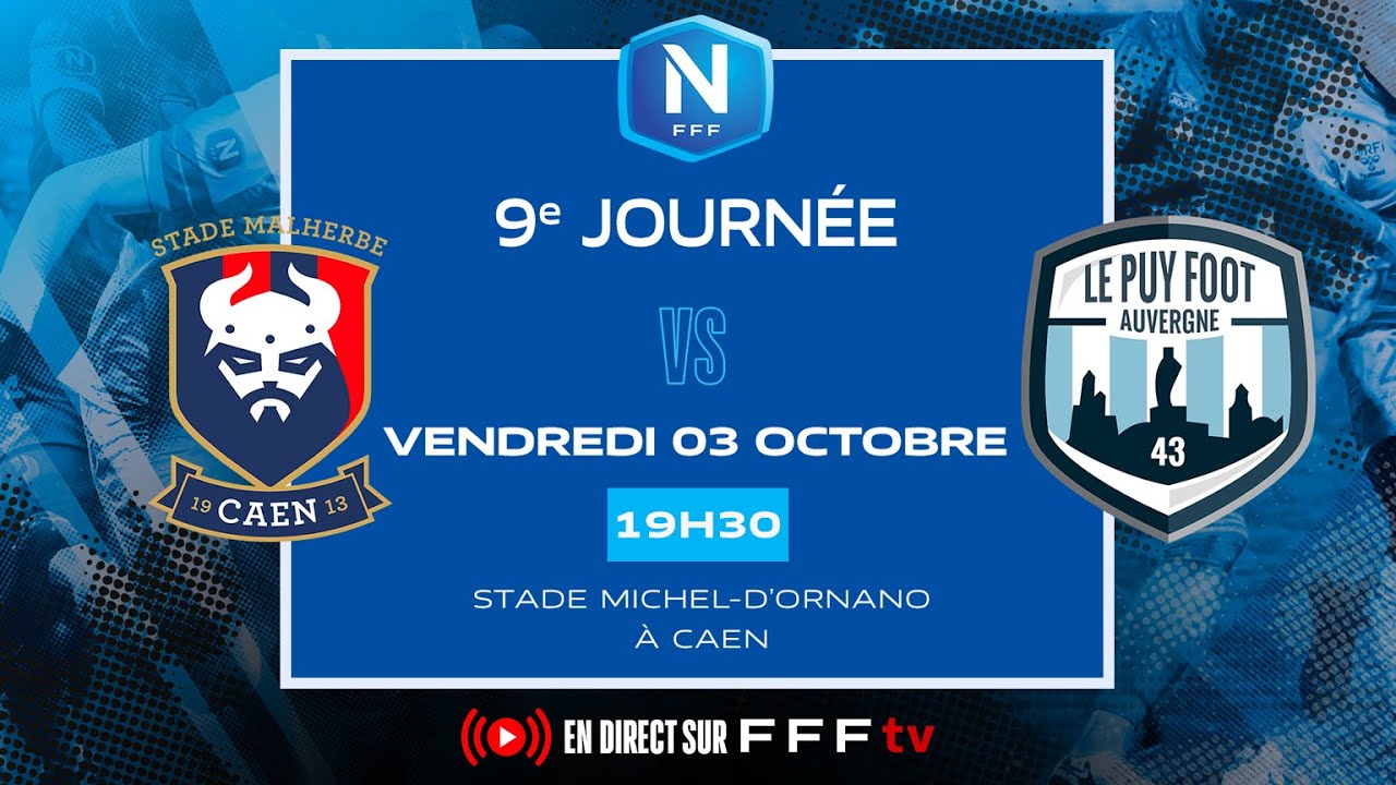 J9 I SM Caen vs Le Puy Foot en replay I National FFF 2025-2026