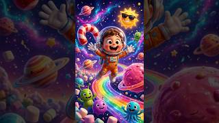 Baby Astronaut's MAGICAL Space Adventure! 🚀 Rainbow Slides, Aliens &amp; More #shorts #KidsCartoon