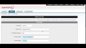 Setting up Classes in TurnItIn.com