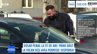 Dosar penal: Șofer de 97 de ani, prins băut la volan pentru a doua oară. Avea permisul suspendat