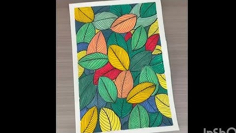 Satisfying Leaf Art | Relaxing Drawing Video | Color Pattern Design 🌿