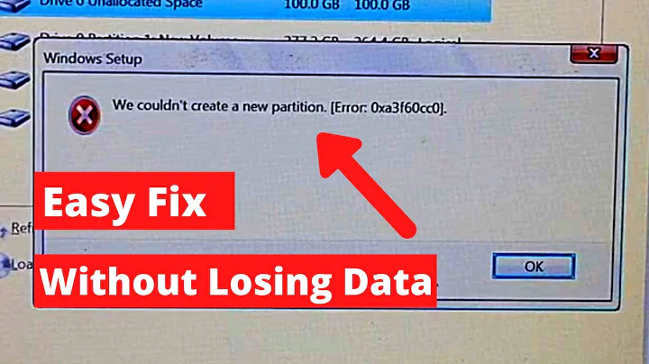 How to Fix We Couldn’t Create a New Partition Error in Windows Without Losing Data