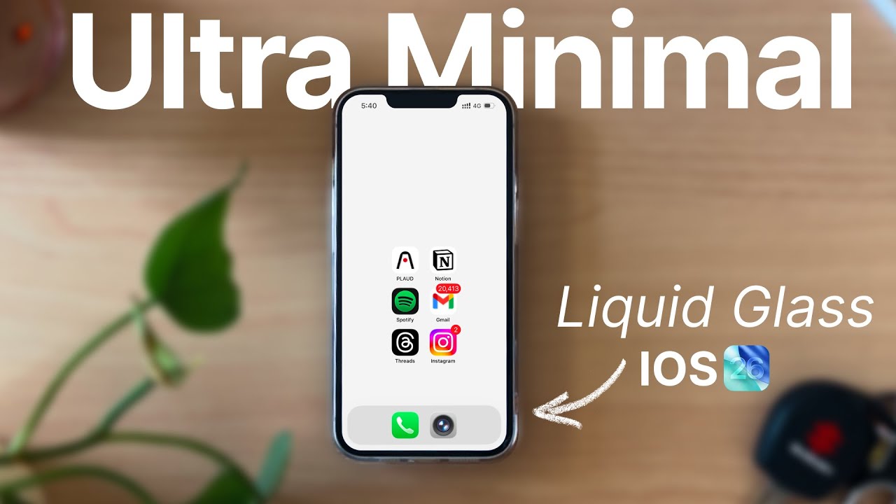 My Ultra Minimal Iphone Setup | Digital Minimalism - YouTube
