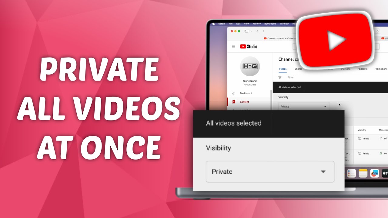How to Private All YouTube Videos At Once on Laptop or PC - YouTube