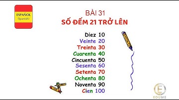 HỌC TIẾNG TÂY BAN NHA DỄ DÀNG MỖI NGÀY - BÀI 31 - SỐ ĐẾM 21 TRỞ LÊN