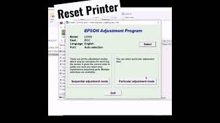 How to reset Epson L3110 printer #shorts  #printer #reset #shortsfeed #shortsvideo #viral