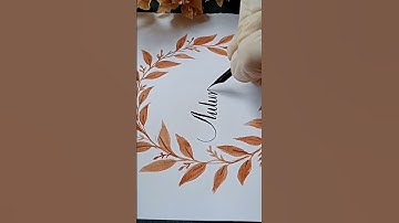 Autumn 🍁 written in Copperplate calligraphy #calligraphy #art #autumn #viral #trending #viralvideo