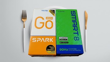 Tecno Spark Go 2024 vs Infinix Smart 8 Review | Hands-On, Design, Unboxing, Antutu , Camera Test