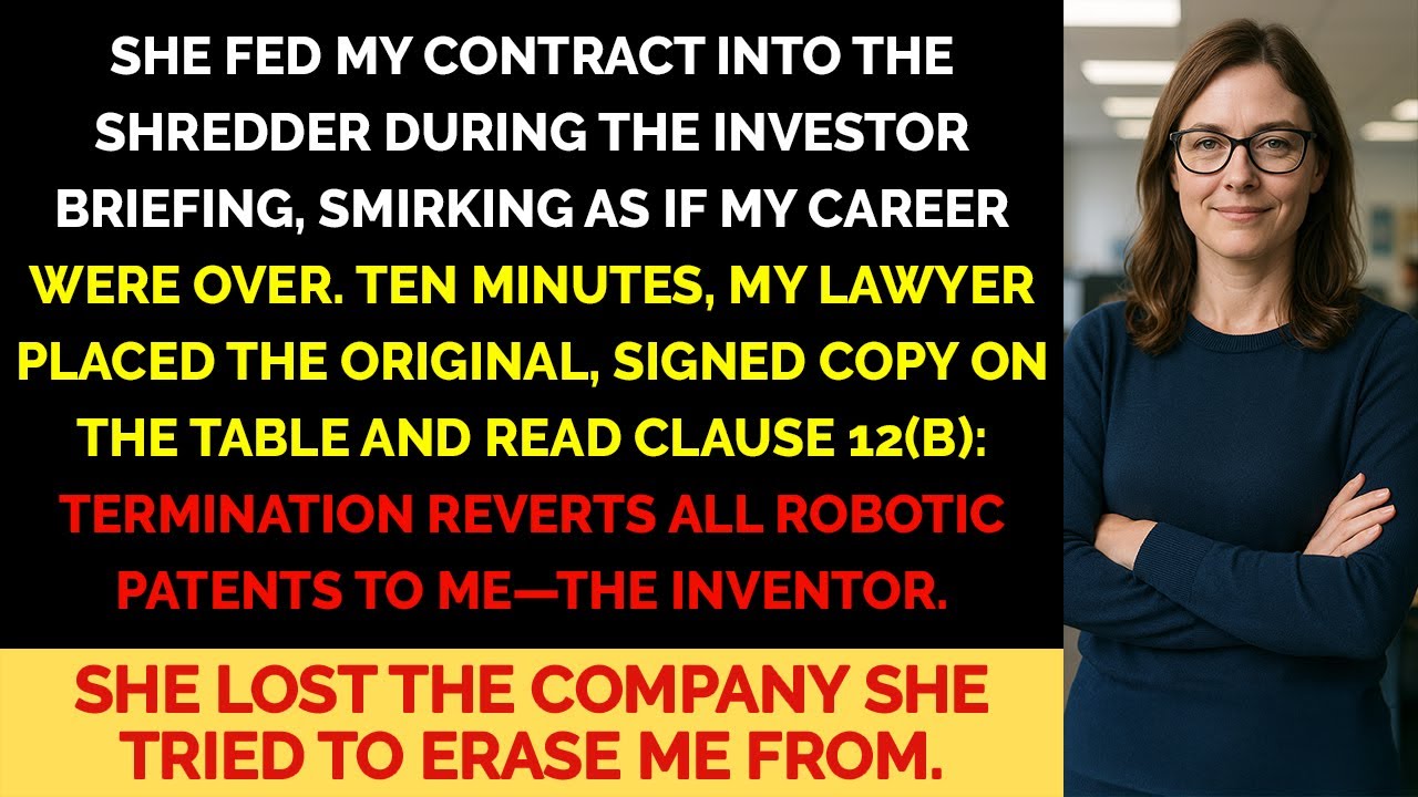 CEO Shredded My Contract? I Took Back 27 Robotics Patents and Crashed Her Empire