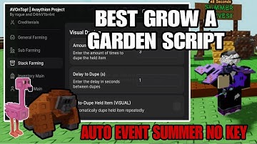 Grow a Garden Script GUI Pastebin | AUTO EVENT SUMMER DUPE SEED PET SPAWNER *NO KEY*