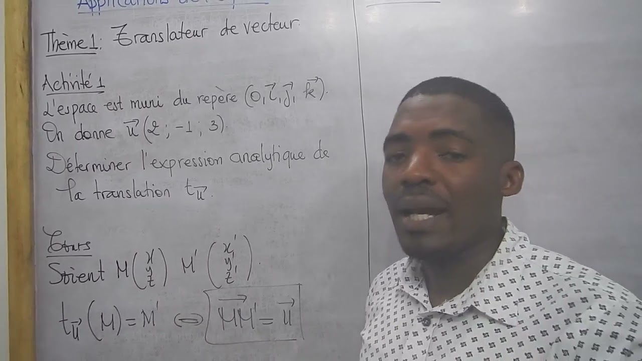 Expression Analytique De La Translation De Vecteur 1
