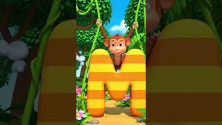 M for Monkey 🐒 N for Nest 🪺 | ABC Fun 👏 #shorts