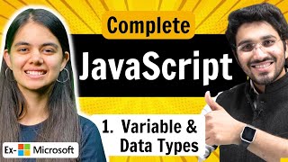 JavaScript Full Course ❤️ | Variables & Data Types | Lecture 1