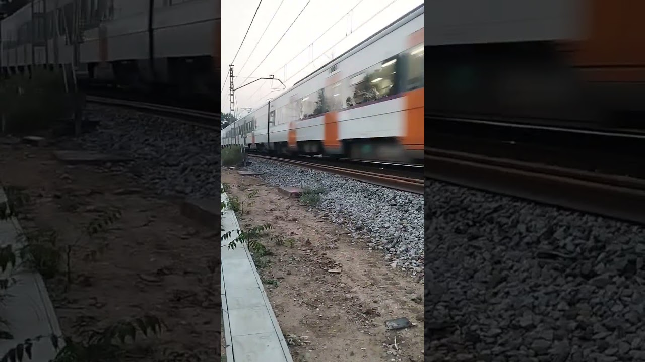 ut447 a la altura de parets del valles sin parada hacia Puigcerda con saludo del maquinista