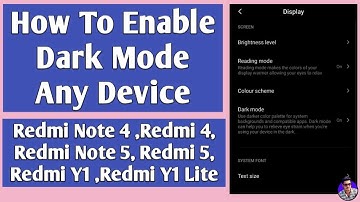 How To Enable Dark Mode | Dark Mode On Redmi Note 4 | Dark Mode On Redmi Note 5 | Dark Mode
