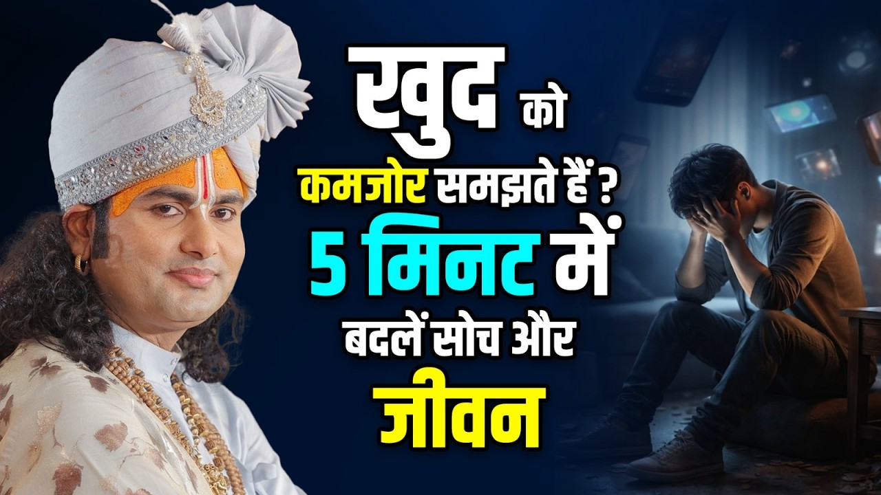 खुद को कमजोर समझते हैं? 😔 5 मिनट में बदलें सोच और जीवन | श्री अनिरुद्धाचार्य जी महाराज